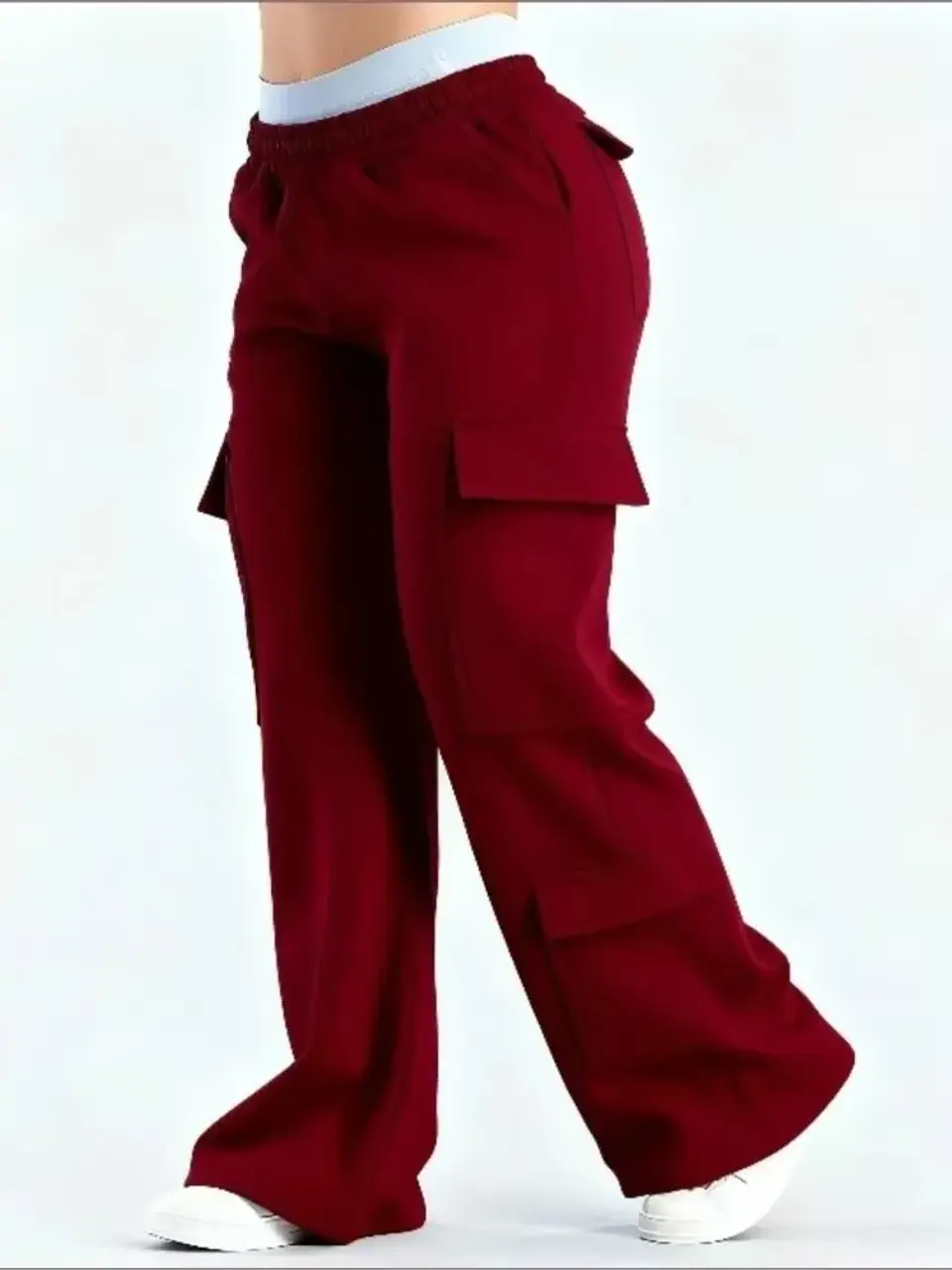 Ropa Mujer Fashion Solid Color Casual Pocket Versatile Pant Spring Temperament Commuting Loose Personality Sports Straight Pants 7