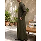 Middle Eastern Arab ethnic robe, Muslim traditional men's robe, casual festival worship, Islamic men's clothing - Miniatura 2