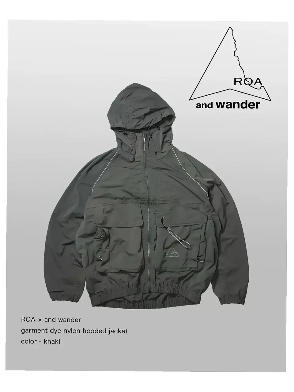 ROA HIKING Collaborative Windproof Waterproof Nylon Jacket Hooded Outerwear Long Sleeve Zipper Closure Pure Color Unisex Jacket 6