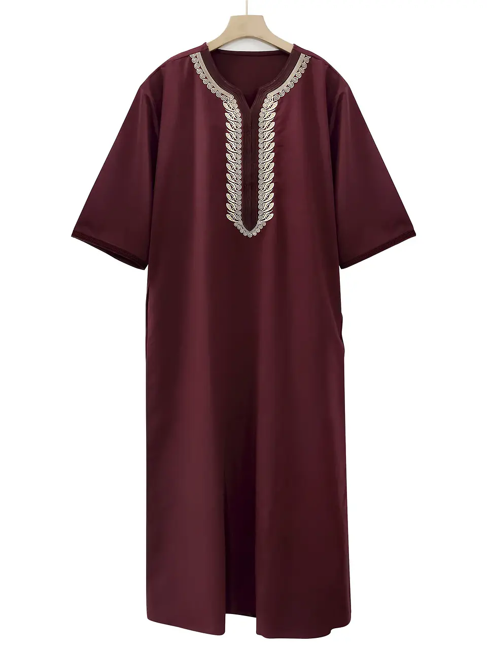 New Moroccan Arab Robe for Men Traditional Islamic Clothing Loose Casual Embroidered Muslim Fashion Abayas Middle East Long Robe 11
