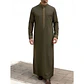 Middle Eastern Arab ethnic robe, Muslim traditional men's robe, casual festival worship, Islamic men's clothing - Miniatura 4