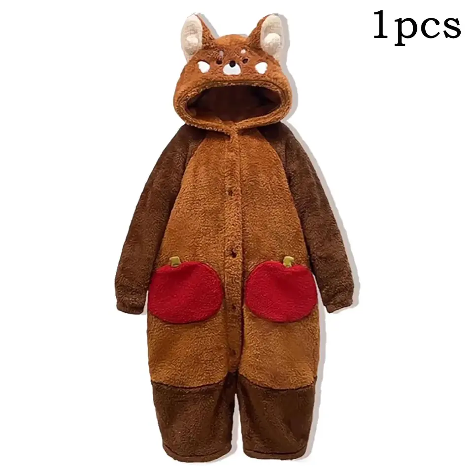 Adult Raccoon Cosplay Costume Robes Kigurumi Unicorn Onesie Anime Nightgown Halloween Cartoon Bear Pajamas Winter 10