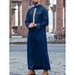 Middle Eastern Arab ethnic robe, Muslim traditional men's robe, casual festival worship, Islamic men's clothing - Miniatura 8