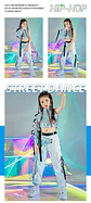 PU Hip-Hop Dance Clothes Reflective Rave Outfit Girl Sets Jazz Dancewear Festival Crop Tops Cargo Pants Catwalk Show Costume - Miniatura 14