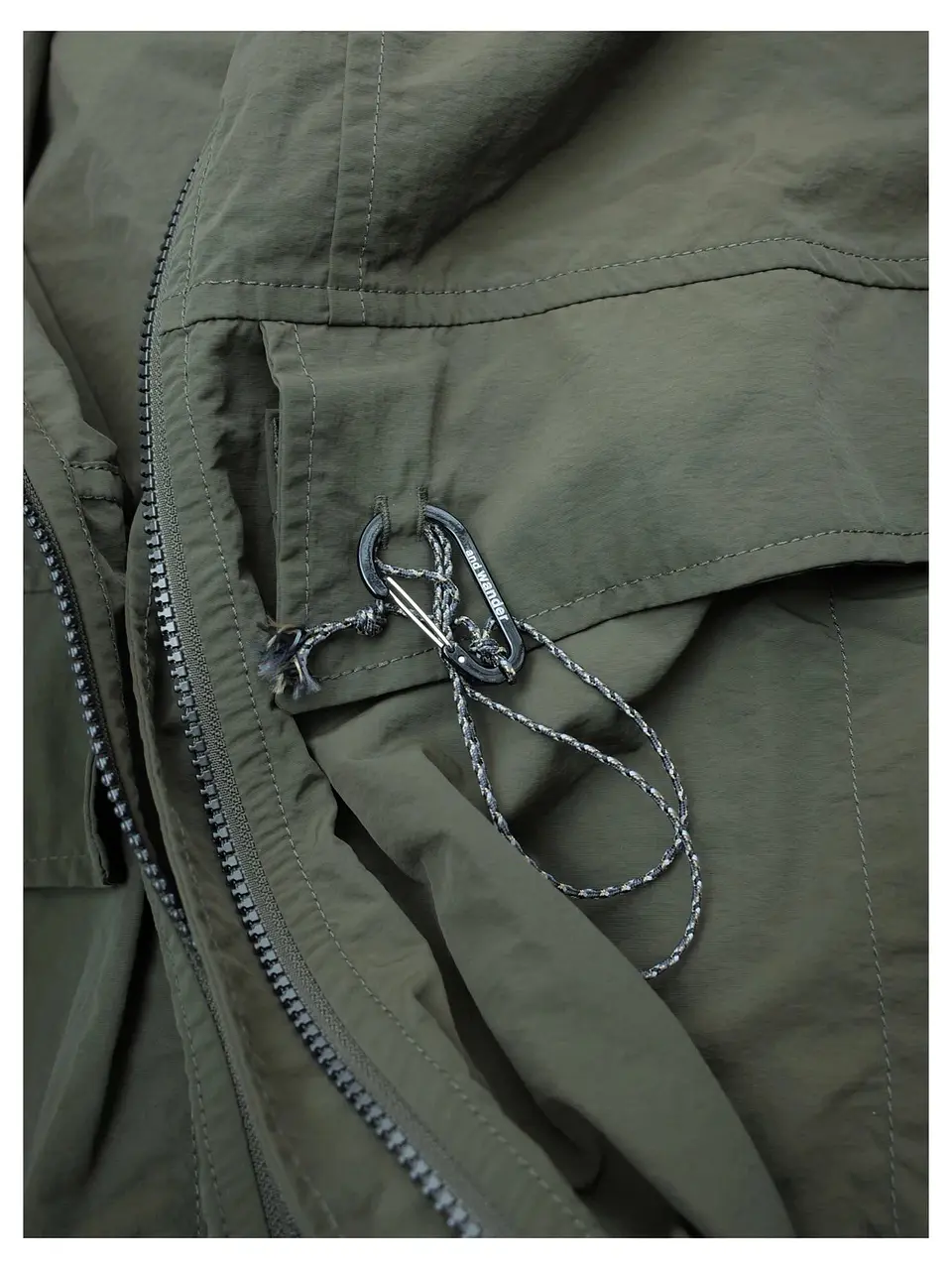 ROA HIKING Collaborative Windproof Waterproof Nylon Jacket Hooded Outerwear Long Sleeve Zipper Closure Pure Color Unisex Jacket 15