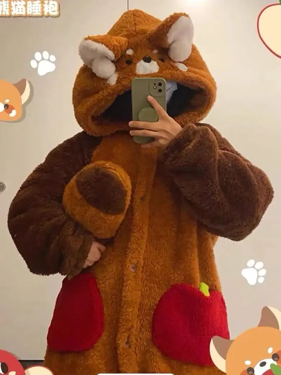 Adult Raccoon Cosplay Costume Robes Kigurumi Unicorn Onesie Anime Nightgown Halloween Cartoon Bear Pajamas Winter 15