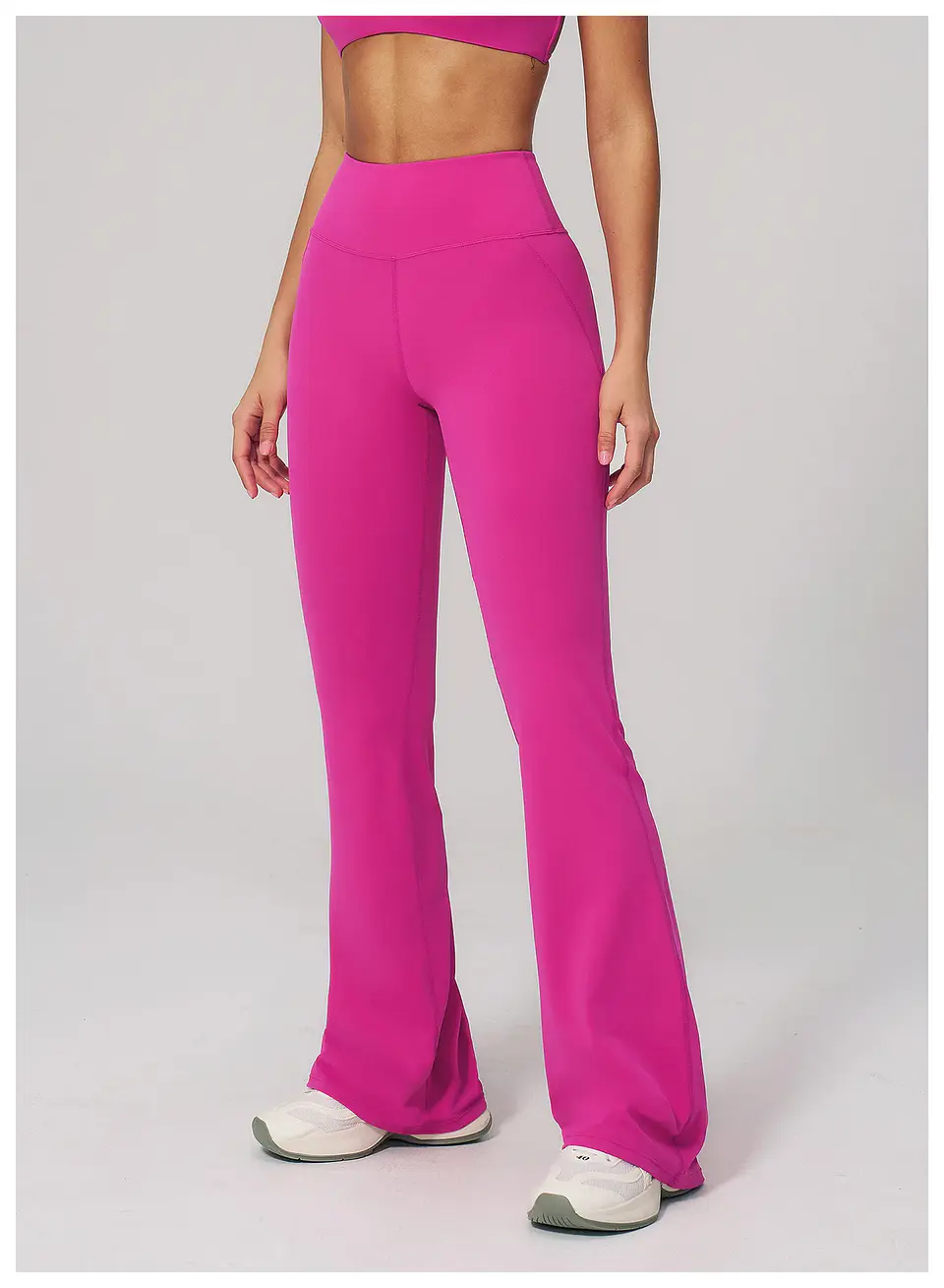 Ropa Mujer High Waisted Fitness Flared Pants Women Casual Outdoor Running Yoga Pants Wide Leg Pants Elastic Bell Bottom Pants 23