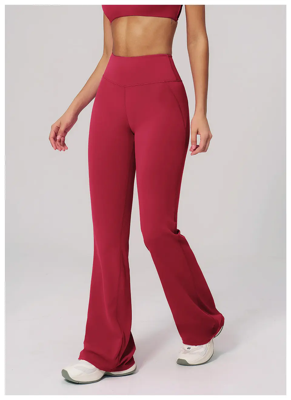 Ropa Mujer High Waisted Fitness Flared Pants Women Casual Outdoor Running Yoga Pants Wide Leg Pants Elastic Bell Bottom Pants 27