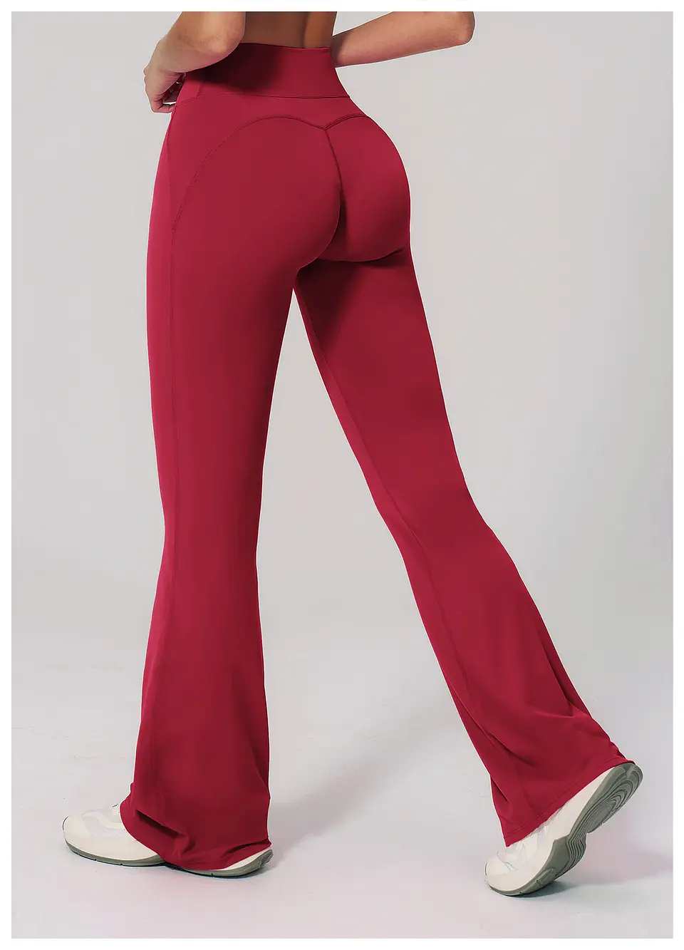 Ropa Mujer High Waisted Fitness Flared Pants Women Casual Outdoor Running Yoga Pants Wide Leg Pants Elastic Bell Bottom Pants 28