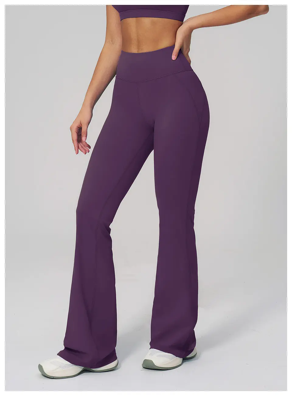 Ropa Mujer High Waisted Fitness Flared Pants Women Casual Outdoor Running Yoga Pants Wide Leg Pants Elastic Bell Bottom Pants 33