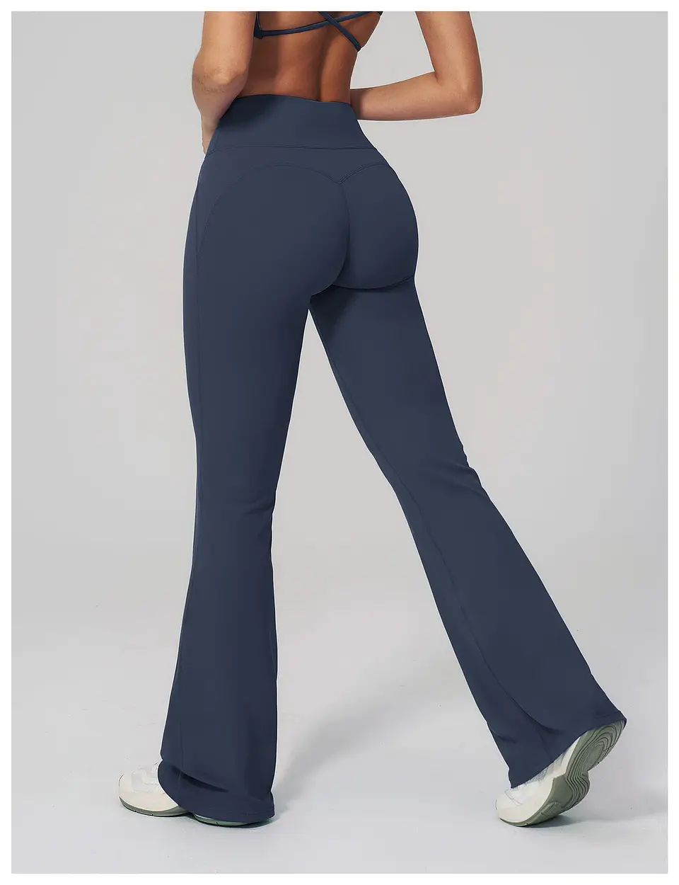 Ropa Mujer High Waisted Fitness Flared Pants Women Casual Outdoor Running Yoga Pants Wide Leg Pants Elastic Bell Bottom Pants 37