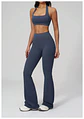 Ropa Mujer High Waisted Fitness Flared Pants Women Casual Outdoor Running Yoga Pants Wide Leg Pants Elastic Bell Bottom Pants - Miniatura 38