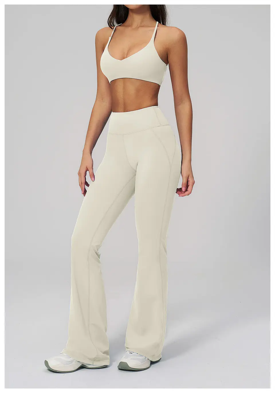 Ropa Mujer High Waisted Fitness Flared Pants Women Casual Outdoor Running Yoga Pants Wide Leg Pants Elastic Bell Bottom Pants 41