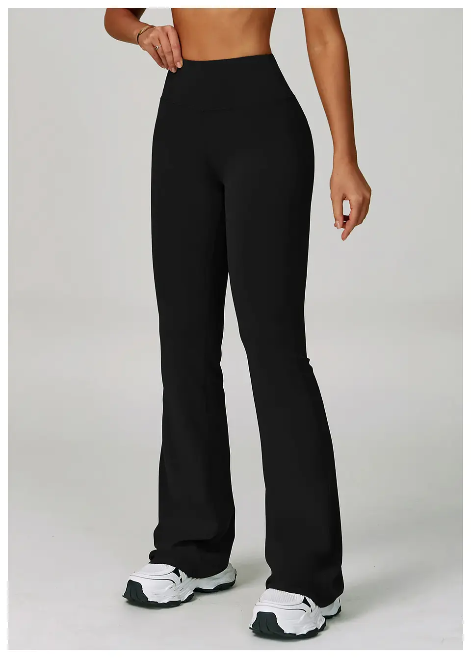 Ropa Mujer High Waisted Fitness Flared Pants Women Casual Outdoor Running Yoga Pants Wide Leg Pants Elastic Bell Bottom Pants 42