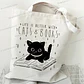Life Is Better with Cats & Books Canvas Tote Bag Women Cute Cat Shopping Bags Student Literary Book Shoulder Bag Cartoon Handbag - Miniatura 2