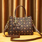 Fashion vintage exquisite printed women's handbag, texture single shoulder crossbody bag, small flower pendant decoration - Miniatura 7