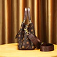 Fashion vintage exquisite printed women's handbag, texture single shoulder crossbody bag, small flower pendant decoration - Miniatura 8