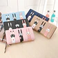 Funny Kitten Design Women Long Wallet PU Leather Cute Cartoon Cats Girls Zipper Purse Ladies ID Bank Card Holder Clutch Bag - Miniatura 3