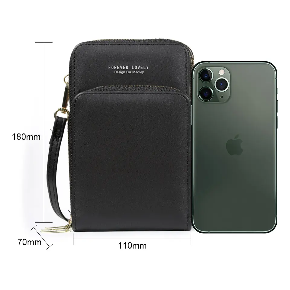Buylor Summer PU Leather Crossbody Cell Phone Bag Women Mini Wallet Shoulder Card Holder Small Mobile Phone Pouch Messenger Bag 5