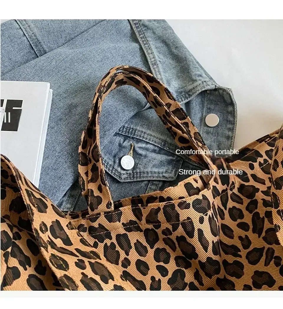 Leopard Design 2024 Korean Fashion Big Crossbody Bags for Women Travel Handbag Lady Shopper Shopping Shoulder Bag Bolsa Feminina 13