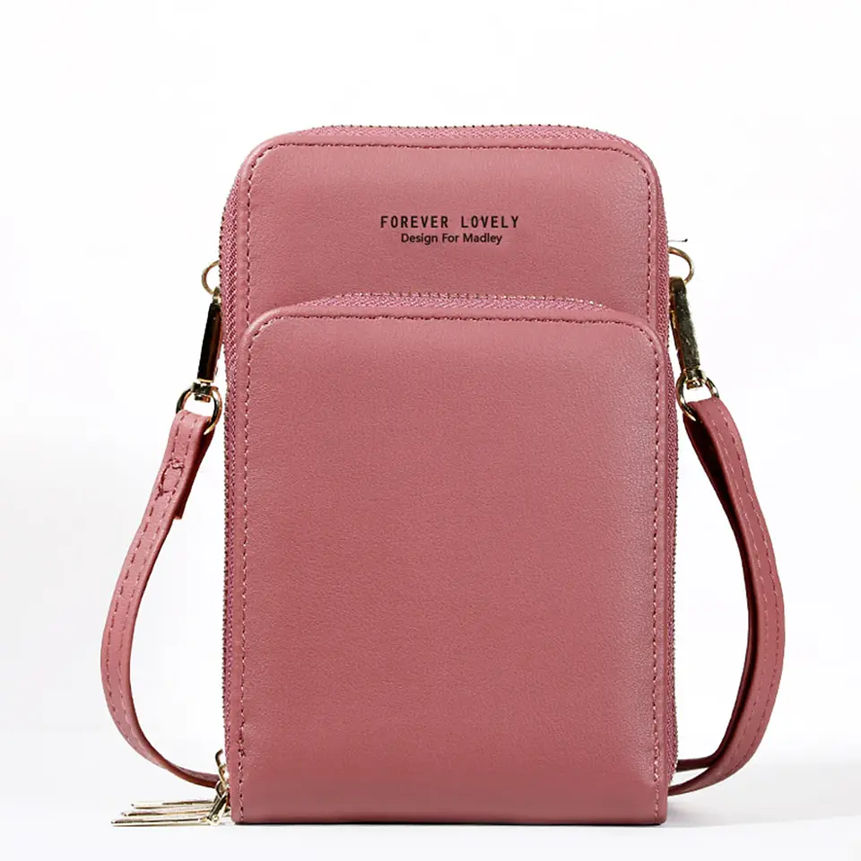 Buylor Summer PU Leather Crossbody Cell Phone Bag Women Mini Wallet Shoulder Card Holder Small Mobile Phone Pouch Messenger Bag 8