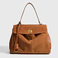 Luxury Bag Microfiber Leather Women's Bag Double lock Shoulder Slant Cross Commuting Underarm Bag Business Briefcase - Miniatura 9