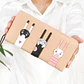 Funny Kitten Design Women Long Wallet PU Leather Cute Cartoon Cats Girls Zipper Purse Ladies ID Bank Card Holder Clutch Bag - Miniatura 9