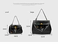 Luxury Bag Microfiber Leather Women's Bag Double lock Shoulder Slant Cross Commuting Underarm Bag Business Briefcase - Miniatura 12