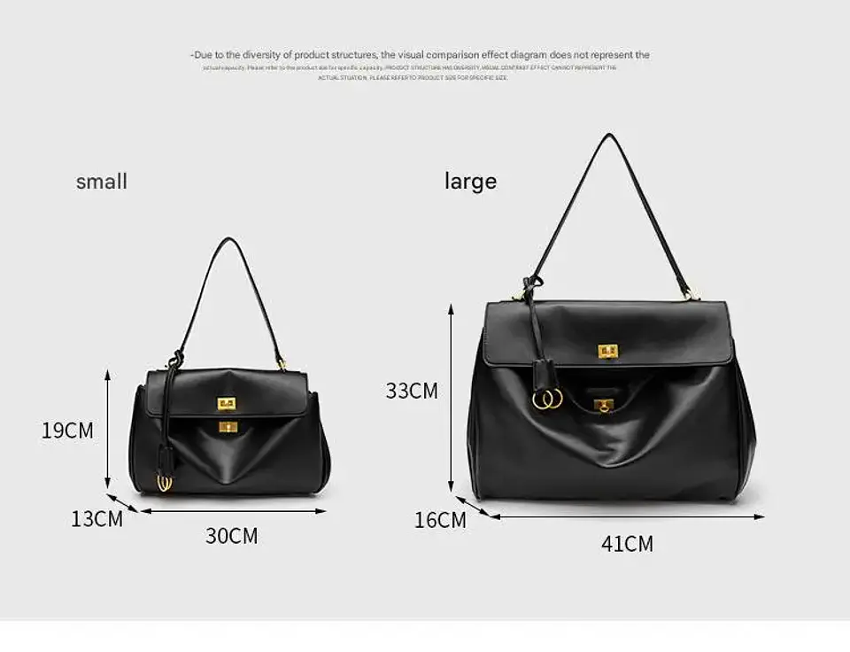 Luxury Bag Microfiber Leather Women's Bag Double lock Shoulder Slant Cross Commuting Underarm Bag Business Briefcase 12