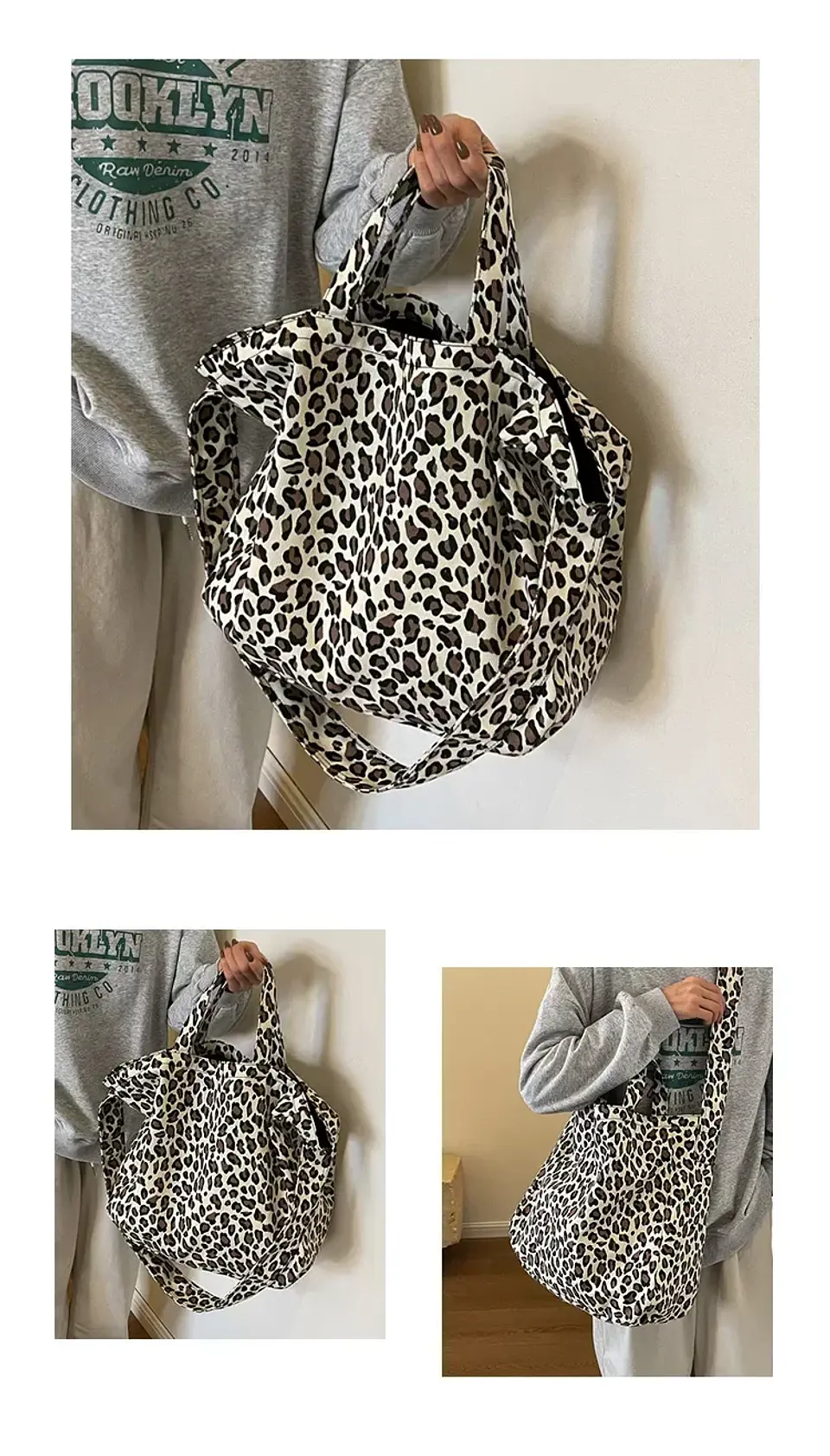 Leopard Design 2024 Korean Fashion Big Crossbody Bags for Women Travel Handbag Lady Shopper Shopping Shoulder Bag Bolsa Feminina 18
