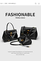 Luxury Bag Microfiber Leather Women's Bag Double lock Shoulder Slant Cross Commuting Underarm Bag Business Briefcase - Miniatura 13