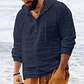 рубашка 2026 Men Shirts Hooded Solid Color Long Sleeve Tops Casual Buttons Cotton Linen Vintage Summer Beach Shirts - Miniatura 11