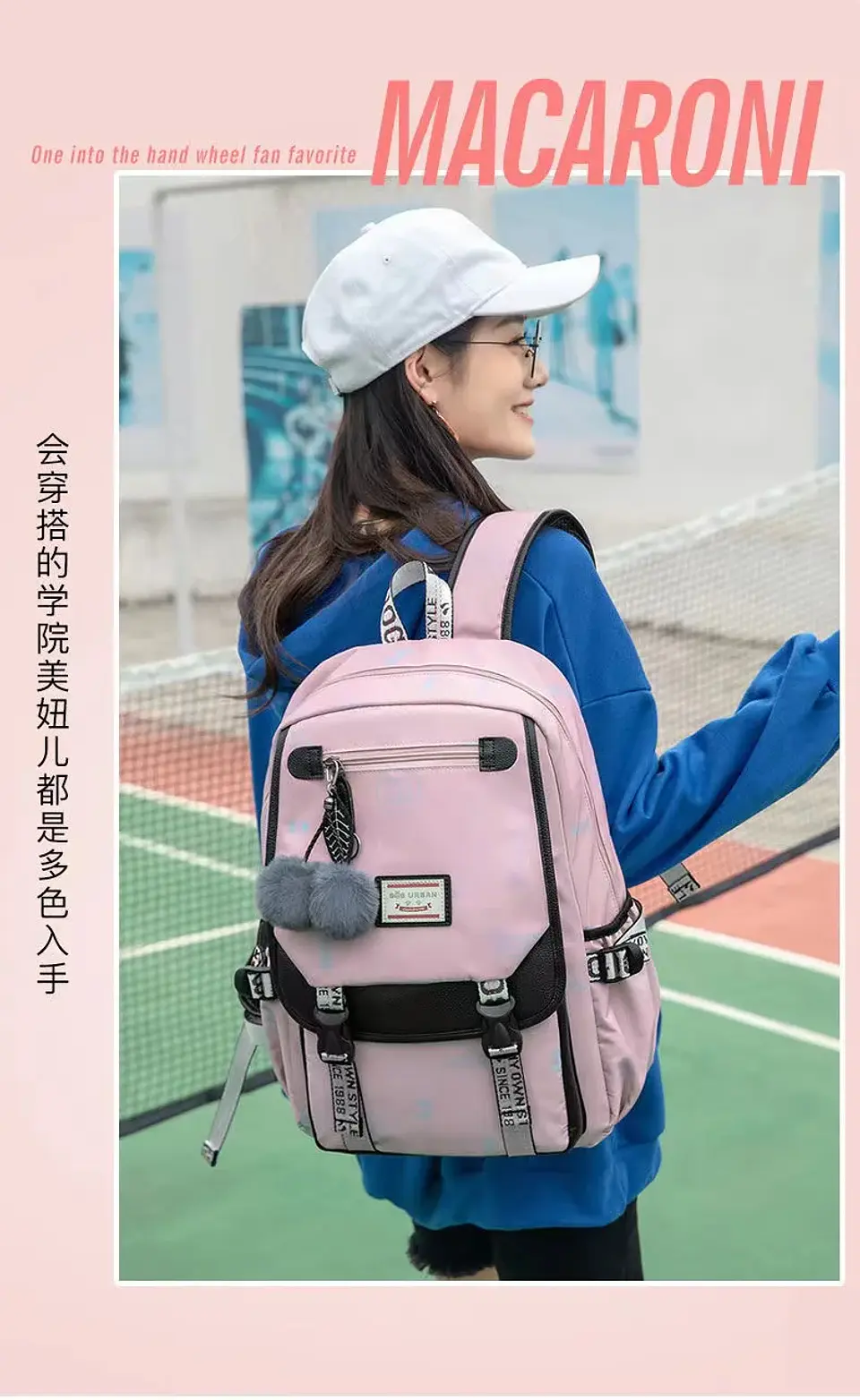large school bags for teenage girls canvas schoolbag student book bag fashion black pink teen school backpack 15