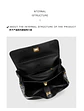 Luxury Bag Microfiber Leather Women's Bag Double lock Shoulder Slant Cross Commuting Underarm Bag Business Briefcase - Miniatura 14
