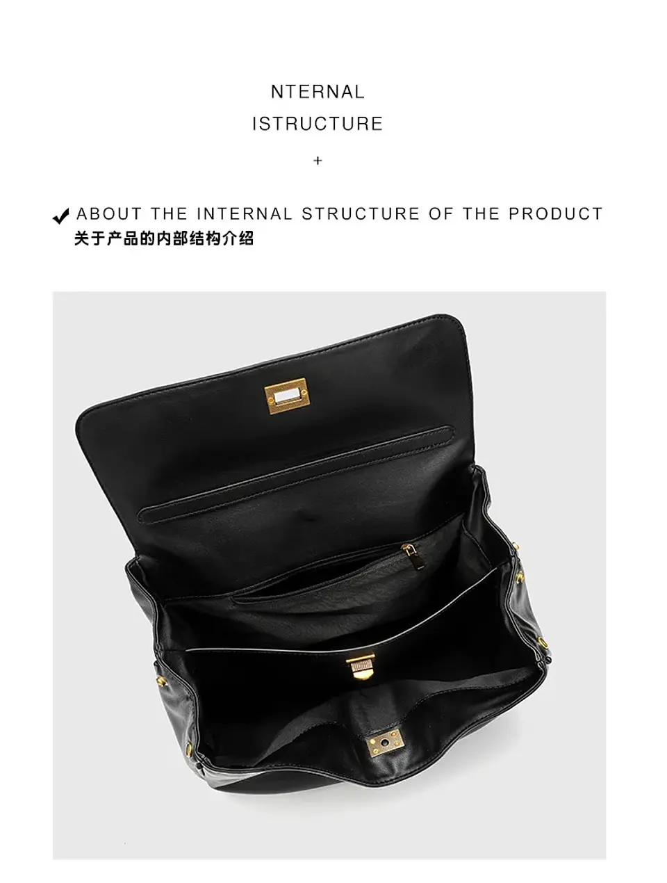 Luxury Bag Microfiber Leather Women's Bag Double lock Shoulder Slant Cross Commuting Underarm Bag Business Briefcase 14