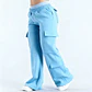 Ropa Mujer Fashion Solid Color Casual Pocket Versatile Pant Spring Temperament Commuting Loose Personality Sports Straight Pants - Miniatura 20