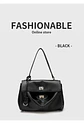 Luxury Bag Microfiber Leather Women's Bag Double lock Shoulder Slant Cross Commuting Underarm Bag Business Briefcase - Miniatura 18