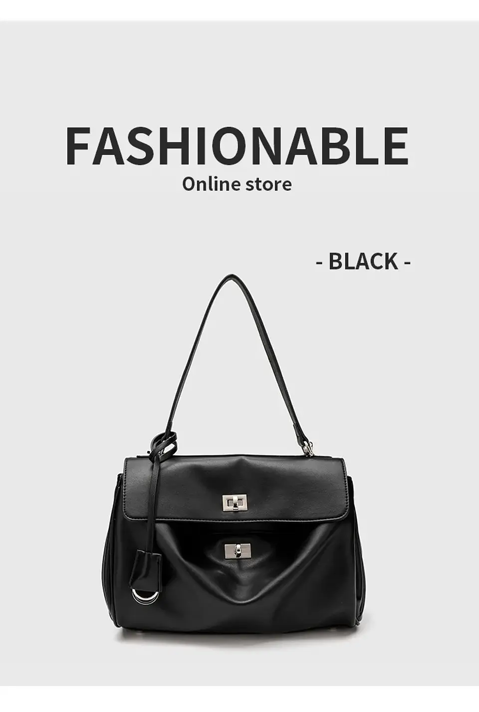 Luxury Bag Microfiber Leather Women's Bag Double lock Shoulder Slant Cross Commuting Underarm Bag Business Briefcase 18