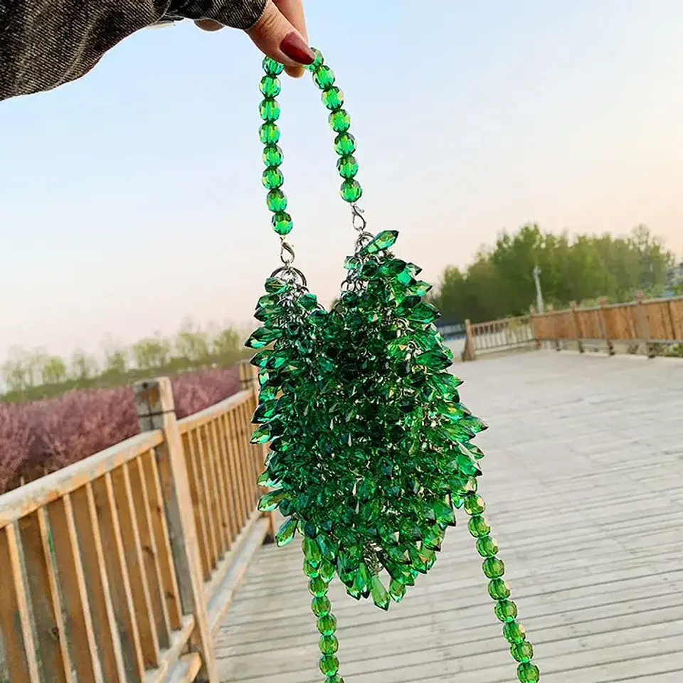 Beaded Handbag Sweet Bride's Handbag Fashion Dinner Bag Banquet Bag Women's Shoulder Bag 16