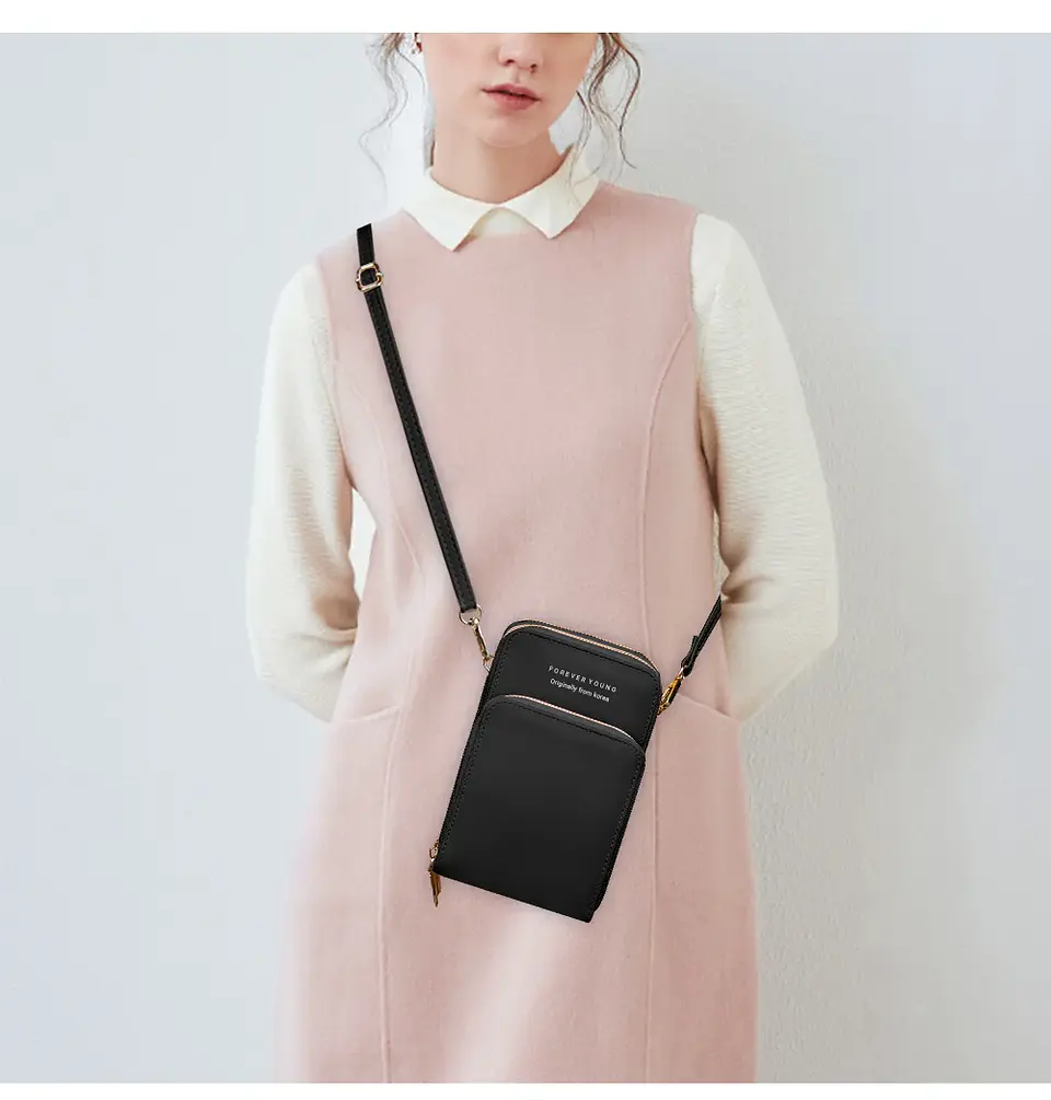 Buylor Summer PU Leather Crossbody Cell Phone Bag Women Mini Wallet Shoulder Card Holder Small Mobile Phone Pouch Messenger Bag 19
