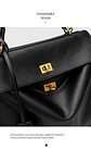 Luxury Bag Microfiber Leather Women's Bag Double lock Shoulder Slant Cross Commuting Underarm Bag Business Briefcase - Miniatura 20