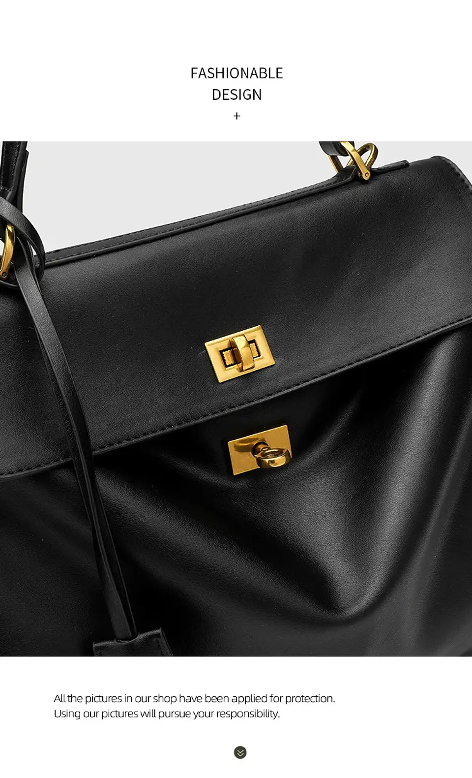 Luxury Bag Microfiber Leather Women's Bag Double lock Shoulder Slant Cross Commuting Underarm Bag Business Briefcase 20