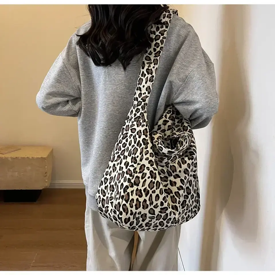 Leopard Design 2024 Korean Fashion Big Crossbody Bags for Women Travel Handbag Lady Shopper Shopping Shoulder Bag Bolsa Feminina 30