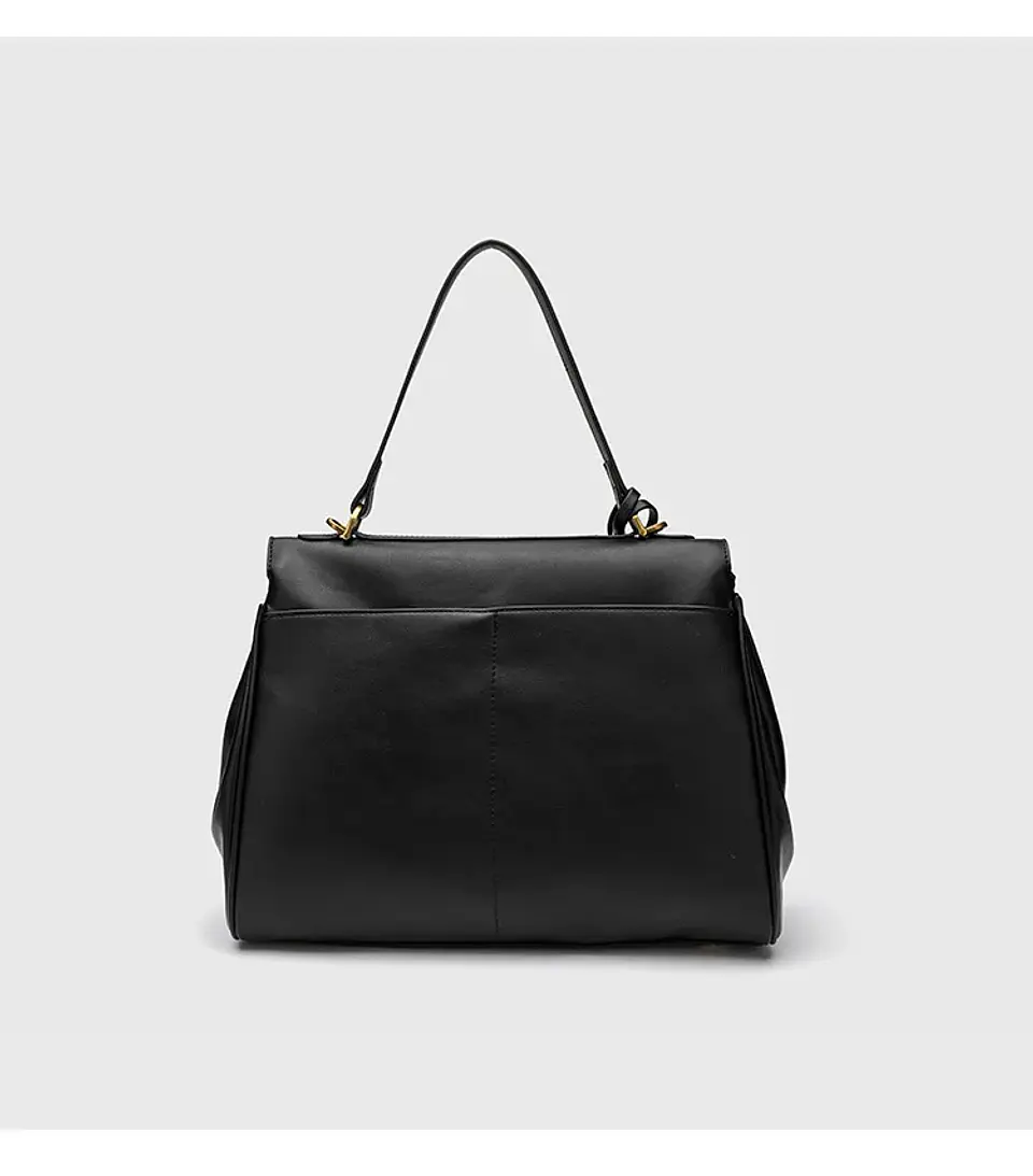 Luxury Bag Microfiber Leather Women's Bag Double lock Shoulder Slant Cross Commuting Underarm Bag Business Briefcase 24