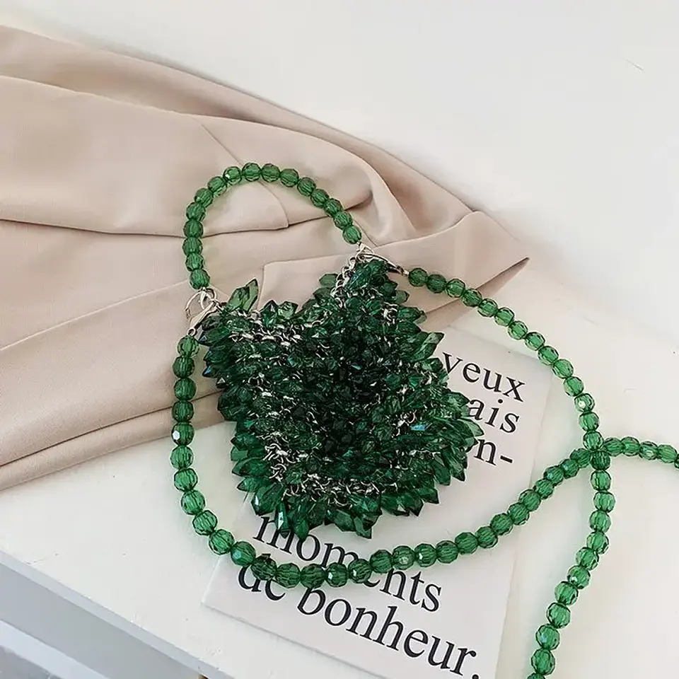 Beaded Handbag Sweet Bride's Handbag Fashion Dinner Bag Banquet Bag Women's Shoulder Bag 27