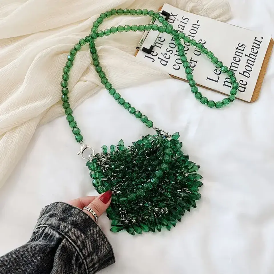 Beaded Handbag Sweet Bride's Handbag Fashion Dinner Bag Banquet Bag Women's Shoulder Bag 29