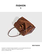 Luxury Bag Microfiber Leather Women's Bag Double lock Shoulder Slant Cross Commuting Underarm Bag Business Briefcase - Miniatura 37