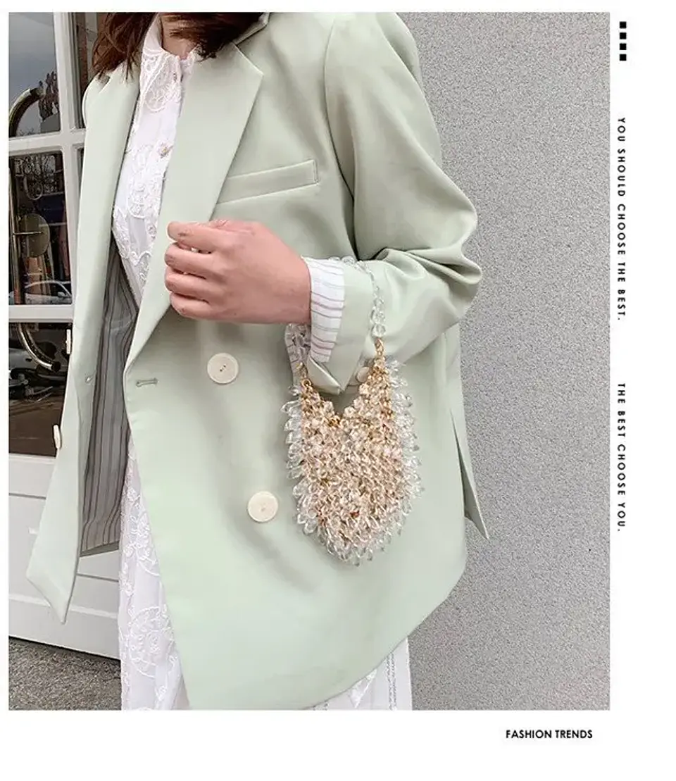 Beaded Handbag Sweet Bride's Handbag Fashion Dinner Bag Banquet Bag Women's Shoulder Bag 48