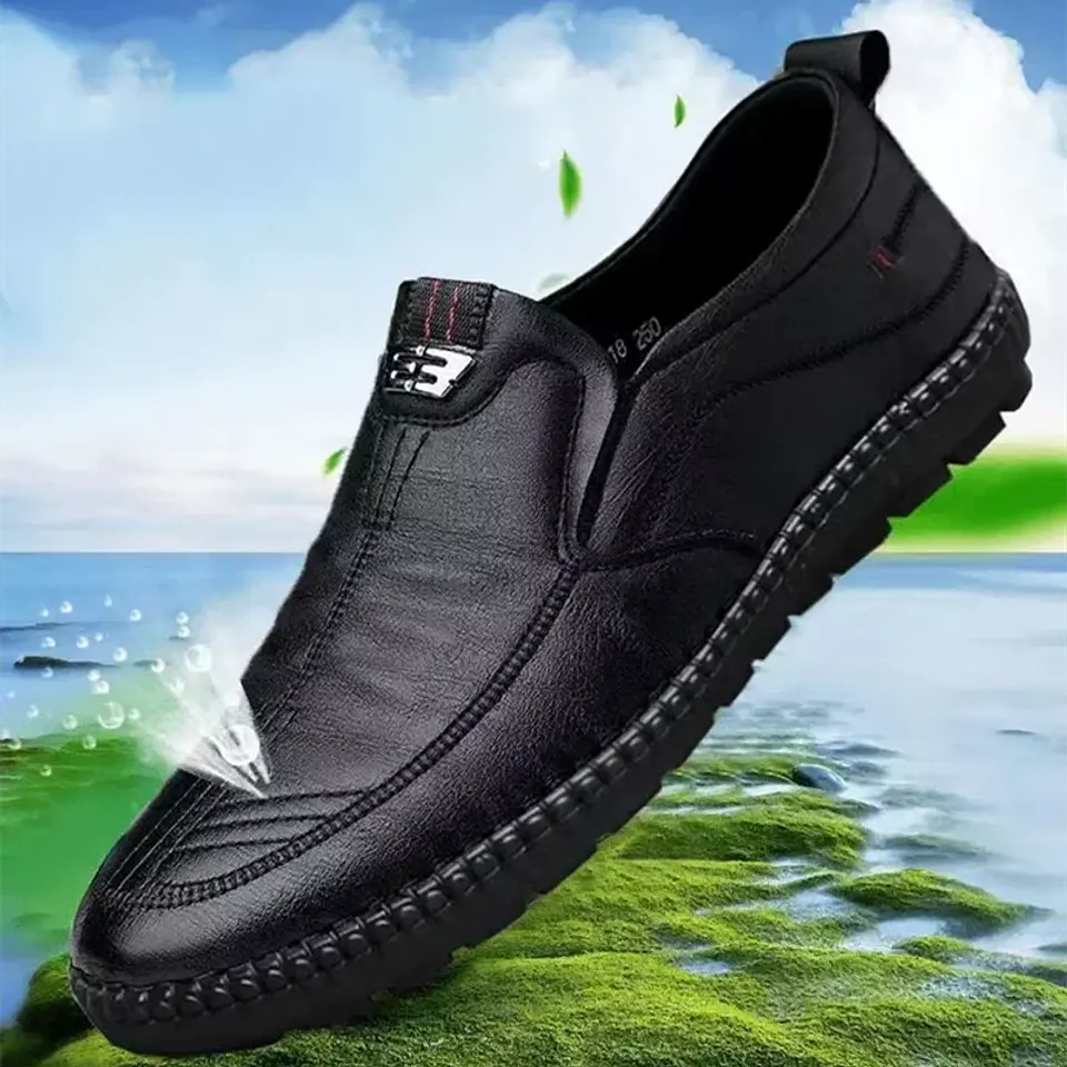 Fashion Men Business Shoes Mens Leather Loafers Luxury Brand Breathable Men Casual Shoes Slip on Male Boat Shoes Moccasins 3