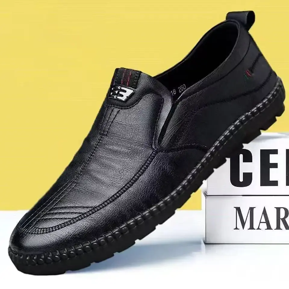 Fashion Men Business Shoes Mens Leather Loafers Luxury Brand Breathable Men Casual Shoes Slip on Male Boat Shoes Moccasins 4